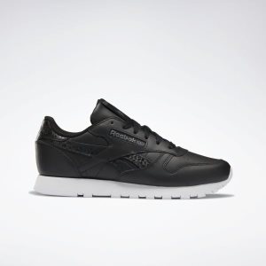 Reebok Classic Leather Turnschuhe Damen - Schwarz/Weiß - DE 362-JHF